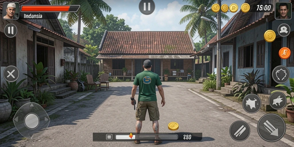 Tampilan antarmuka dari FUNGAME777 yang menarik.