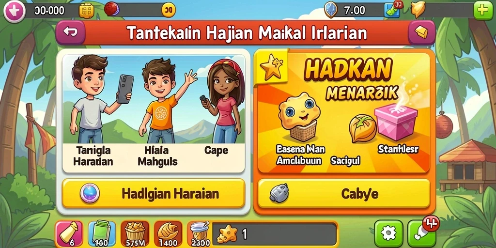 Tampilan awal yang menarik dengan karakter utama JKT8.