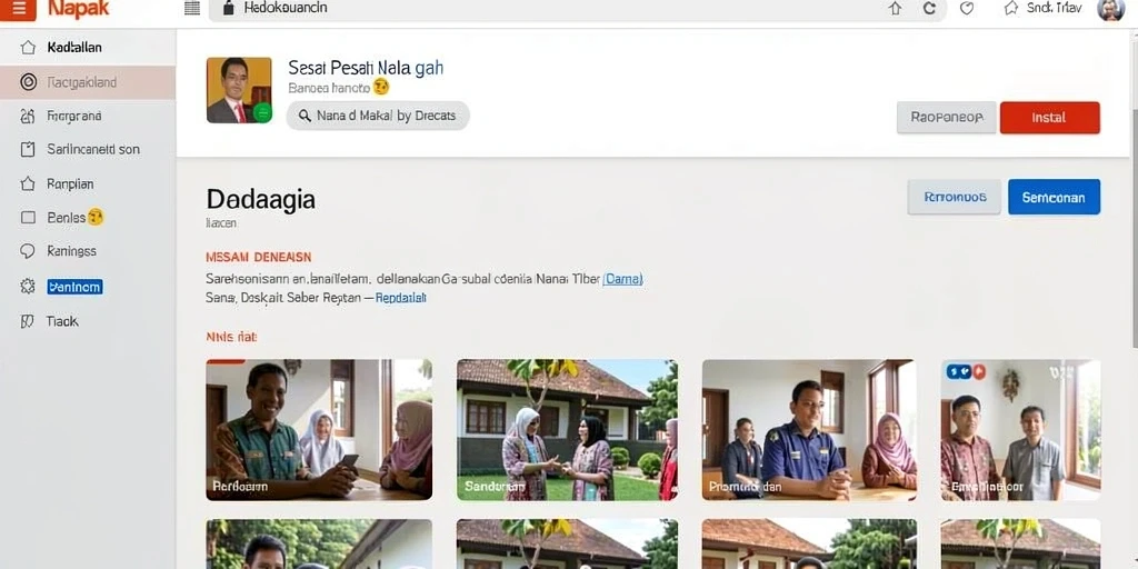 Tampilan layar utama yang jelas dan intuitif.