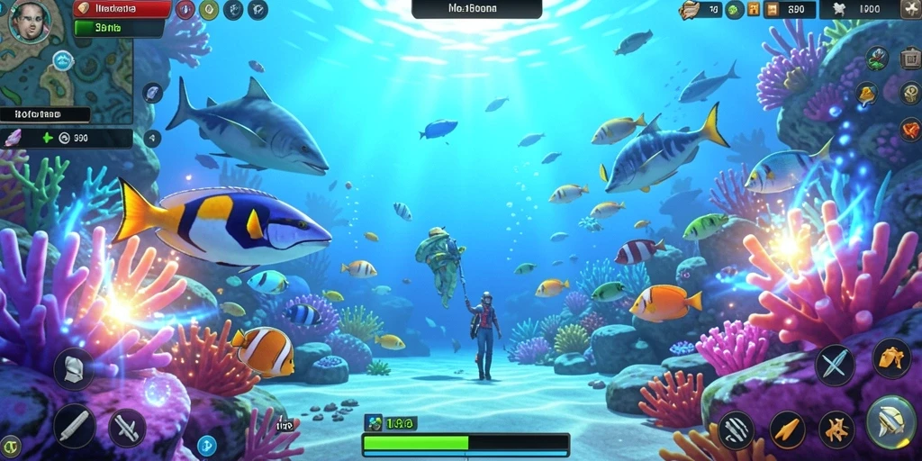 Tampilan antarmuka utama QTGAME yang menarik.