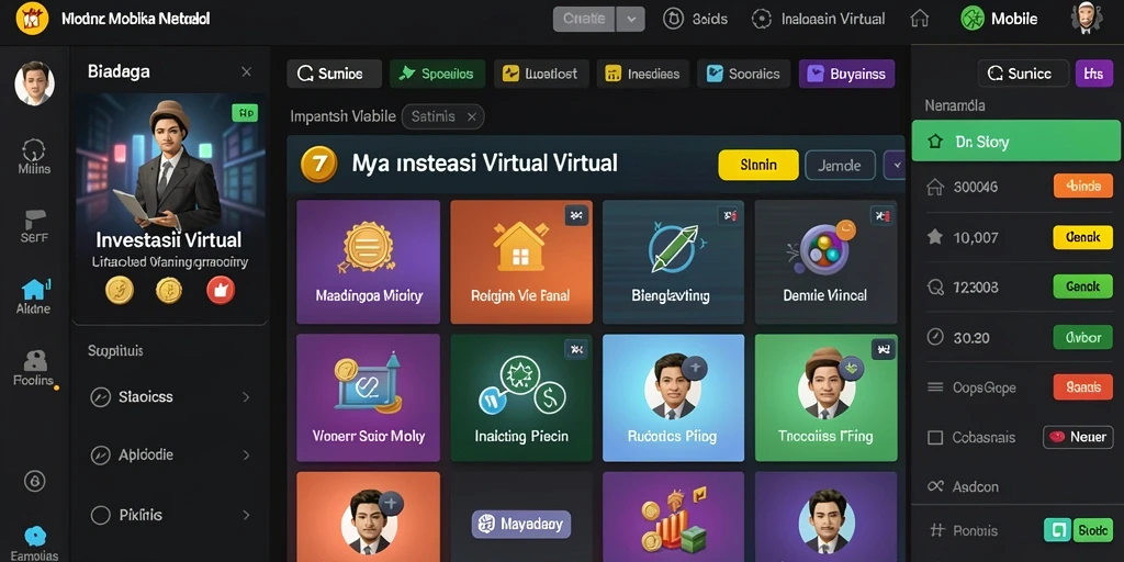 Screenshot menunjukkan antarmuka permainan yang menarik.